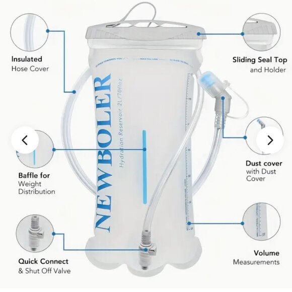 Hydration Bladder - 2 liters - 2 units! - Picture 1 of 3